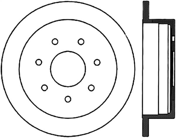 Stoptech - StopTech Sport Cross Drilled Brake Rotor Rear Left 128.65061L
