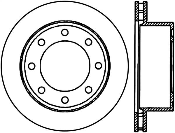 Stoptech - StopTech Sport Cross Drilled Brake Rotor Rear Left 128.65071L