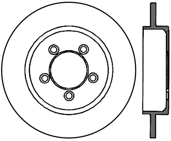 Stoptech - StopTech Sport Cross Drilled Brake Rotor Rear Left 128.65090L