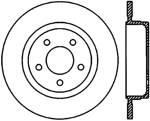 Stoptech - StopTech Sport Cross Drilled Brake Rotor Front and Rear Left 128.65096L