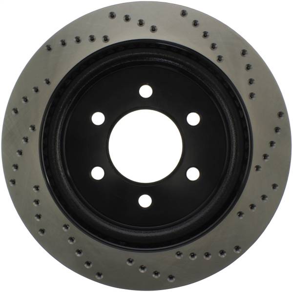 Stoptech - StopTech 2019 Ford Raptor w/ Electronic Parking Brake Sport Cross Drilled Right Rear Rotor - 128.65153R