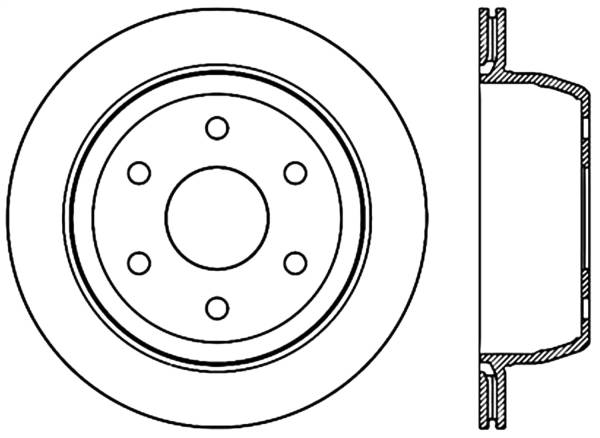 Stoptech - StopTech Sport Cross Drilled Brake Rotor Rear Left 128.66041L