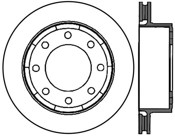 Stoptech - StopTech Sport Cross Drilled Brake Rotor Rear Left 128.66043L