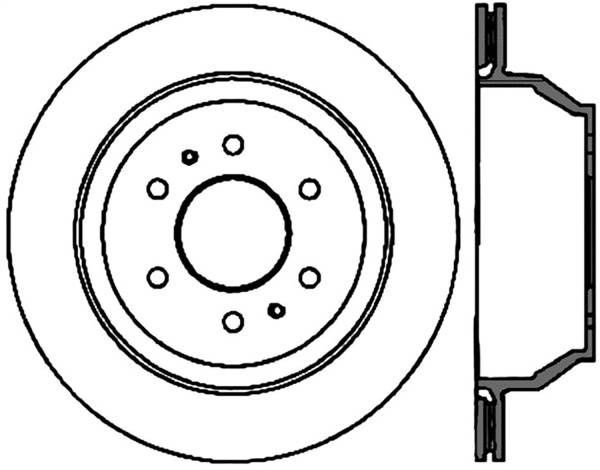 Stoptech - StopTech Sport Cross Drilled Brake Rotor Rear Left 128.66052L