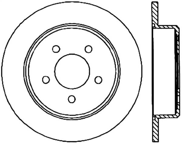 Stoptech - StopTech Sport Cross Drilled Brake Rotor Rear Left 128.67037L