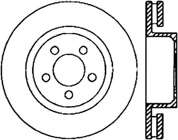 Stoptech - StopTech Sport Cross Drilled Brake Rotor Front Left 128.67064L
