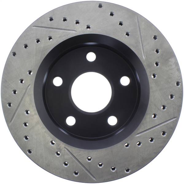 Stoptech - StopTech 07-13 Jeep Wrangler Drilled Right Front Rotor - 128.67068R