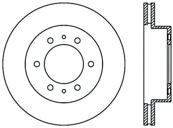 Stoptech - StopTech Sport Cross Drilled Brake Rotor Front Right 128.69001R