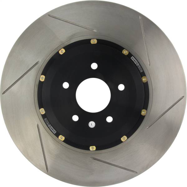 Stoptech - StopTech 09-11 Nissan GT-R Front Left Slotted Bare Iron 380x34mm Aero-Rotor Kit - 129.42104.13
