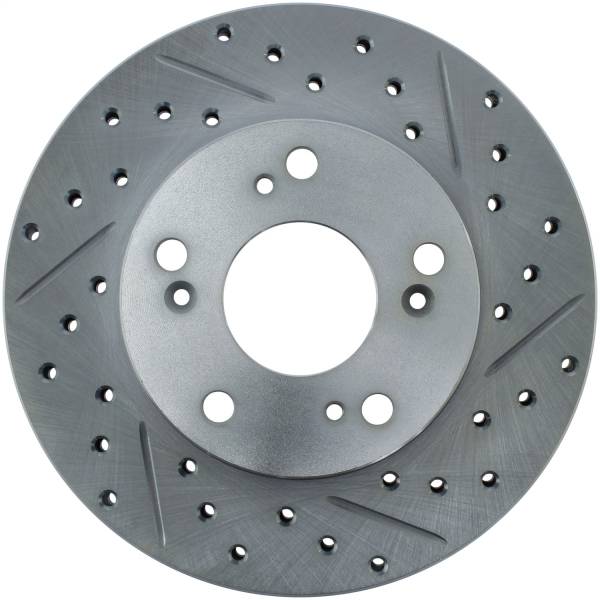 Stoptech - StopTech Select Sport 06-11 Honda Civic DX/EX/LX Slotted and Drilled Left Front Rotor - 227.40056L
