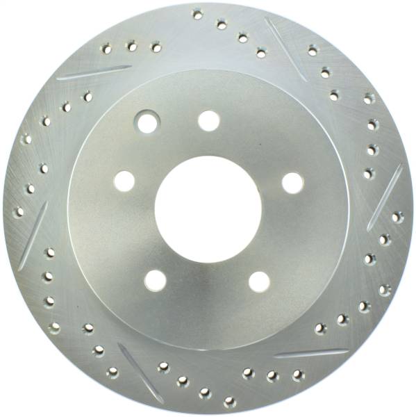 Stoptech - StopTech Select Sport Nissan Slotted and Drilled Left Rear Rotor - 227.42077L