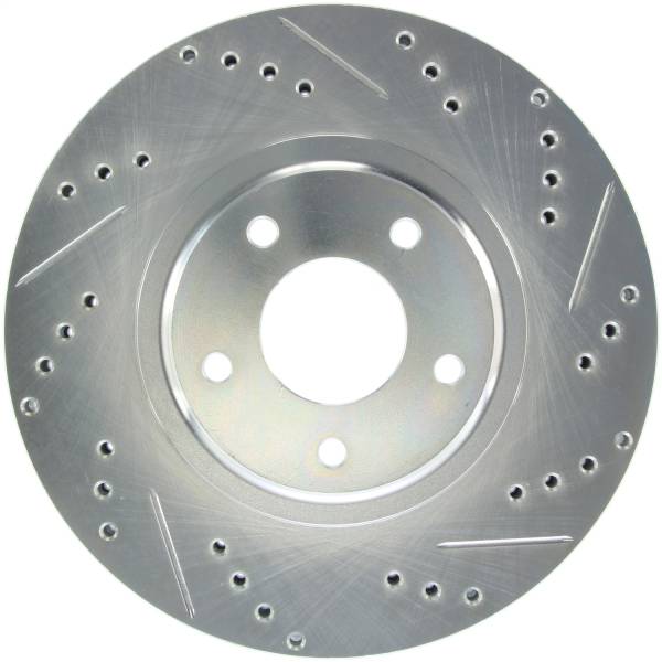 Stoptech - StopTech Select Sport Select Sport Nissan Slotted and Drilled Left Front Rotor - 227.42080L