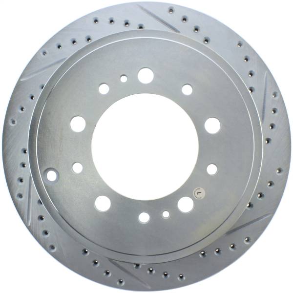 Stoptech - StopTech Select Sport 13-17 Toyota Land Cruiser Sport Drilled / Slotted Rear Driver-Side Brake Rotor - 227.44157L