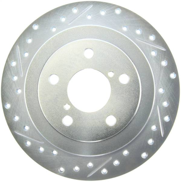 Stoptech - StopTech Select Sport 98-08 Subaru Forester Slotted and Drilled Right Rear Rotor - 227.47011R
