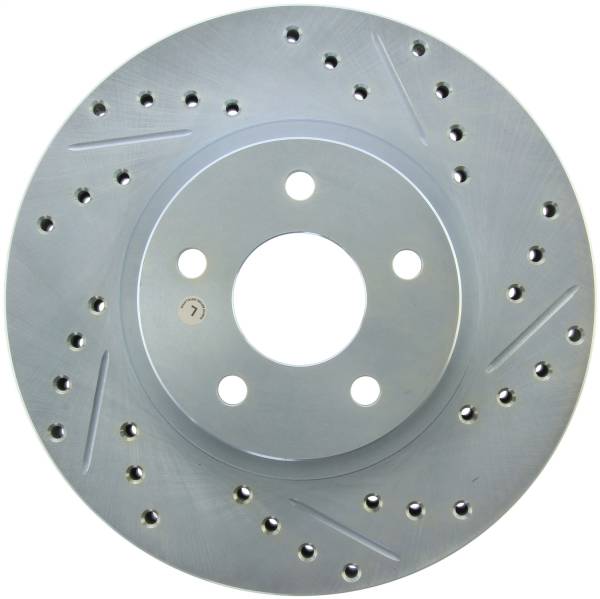 Stoptech - StopTech Select Sport 13-15 Subaru BRZ Slotted / Drilled Left Front Rotor - 227.47012L
