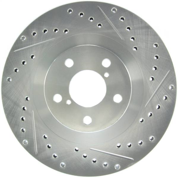 Stoptech - StopTech Select Sport 03-08 Subaru Forester Sport Slotted and Drilled Left Front Rotor - 227.47018L