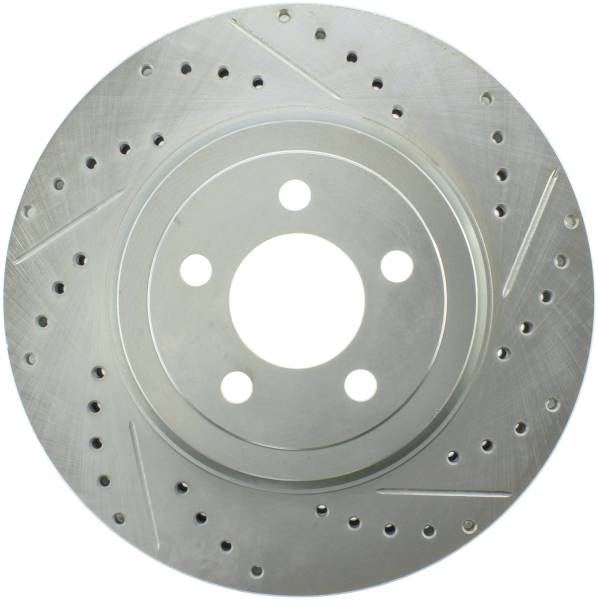 Stoptech - StopTech Select Sport 10-14 Dodge Challenger Drilled and Slotted Front Left Brake Rotor - 227.63061L