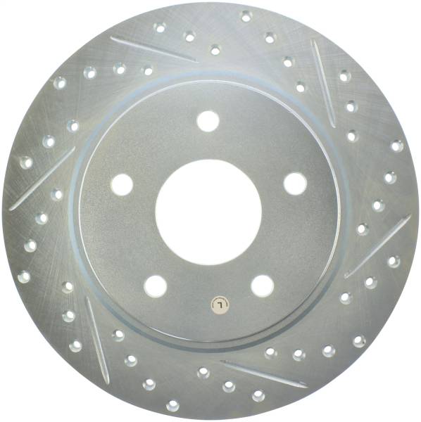 Stoptech - StopTech Select Sport Drilled and Slotted Brake Rotor; Rear Left