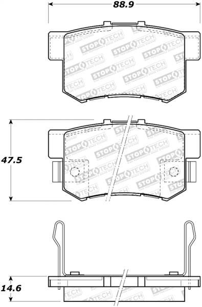 Stoptech - StopTech Street Brake Pads - Front - 308.05361