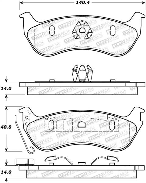 Stoptech - StopTech Street Brake Pads - 308.09641