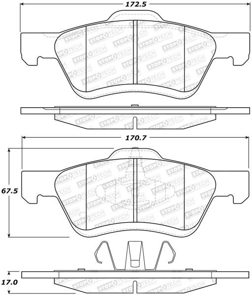 Stoptech - StopTech Street Brake Pads - 308.10471