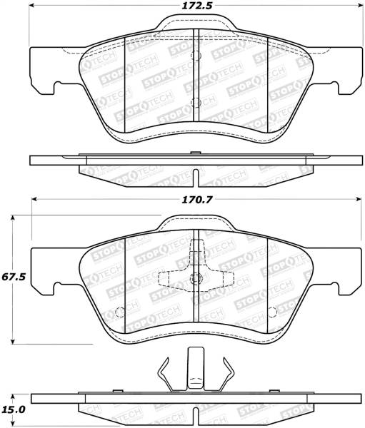 Stoptech - StopTech Street Brake Pads - 308.10472