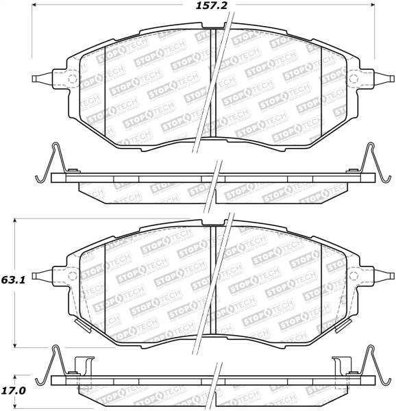 Stoptech - StopTech Street Brake Pads - 308.10781