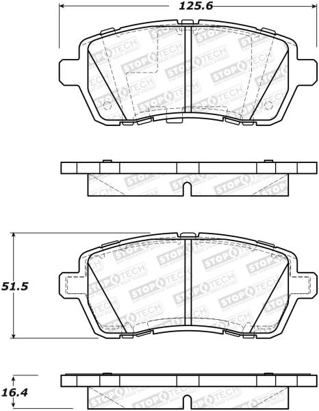 Stoptech - StopTech Street Brake Pads - Front - 308.14541