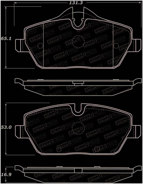 Stoptech - StopTech Sport Brake Pads with Shims and Hardware