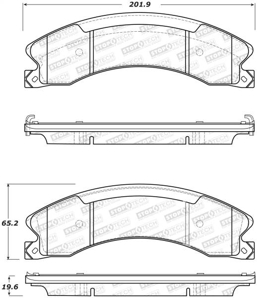 Stoptech - StopTech Sport Brake Pads with Shims 309.15651