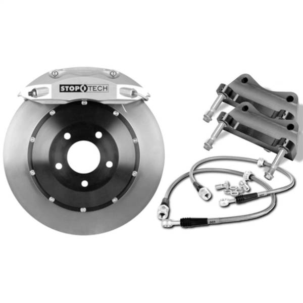 Stoptech - StopTech Trophy Sport Big Brake Kit Silver Caliper Slotted 2 Pc. Rotor Front 83.345.6100.R3