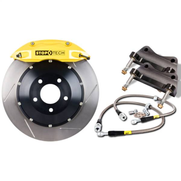 Stoptech - StopTech Big Brake Kit Yellow Caliper Drilled 2 Pc. Zinc Coated Rotor Front 83.838.6700.81