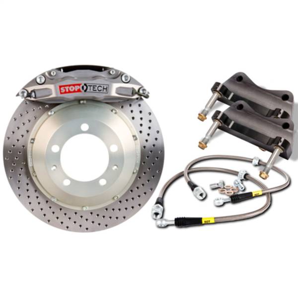Stoptech - StopTech Trophy Sport Big Brake Kit Silver Caliper Drilled 2 Pc. Rotor Front 83.842.6700.R2
