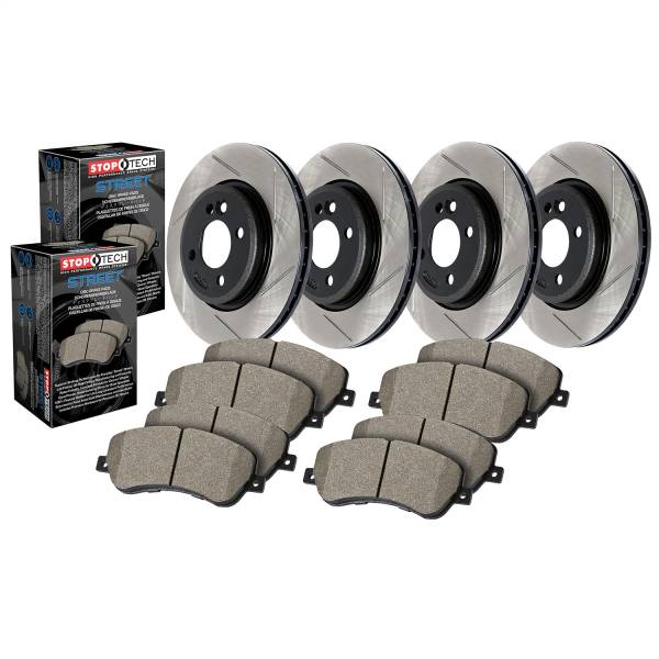 Stoptech - StopTech Street Axle Pack Slotted Front/Rear Wheel Brake Kit 934.62048