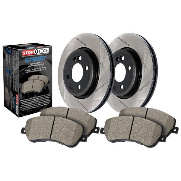Stoptech - StopTech Street Axle Pack Slotted Front Brake Kit 937.62057