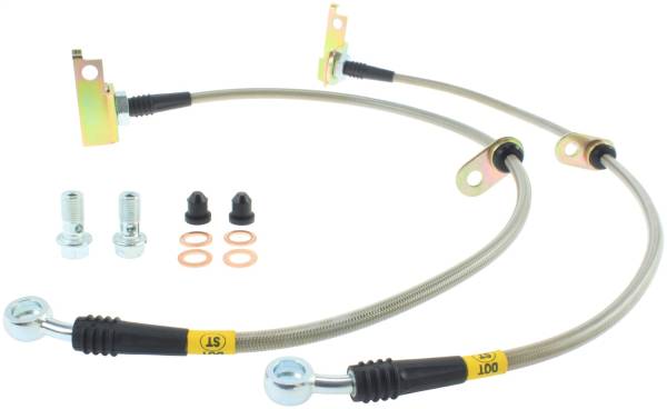Stoptech - StopTech 11-15 Honda CR-Z / 09-14 Honda Fit Stainless Steel Front Brake Lines - 950.40018