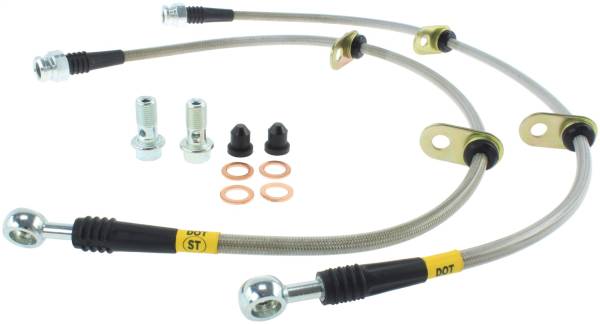 Stoptech - StopTech 90-93 Acura Integra / 90-91 Honda CRX Si Rear Disc Rear SS Brake Lines - 950.40504