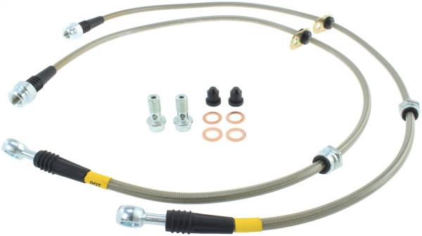 Stoptech - StopTech 08-10 EVO X AWD Stainless Steel Front Brake Lines - 950.46007