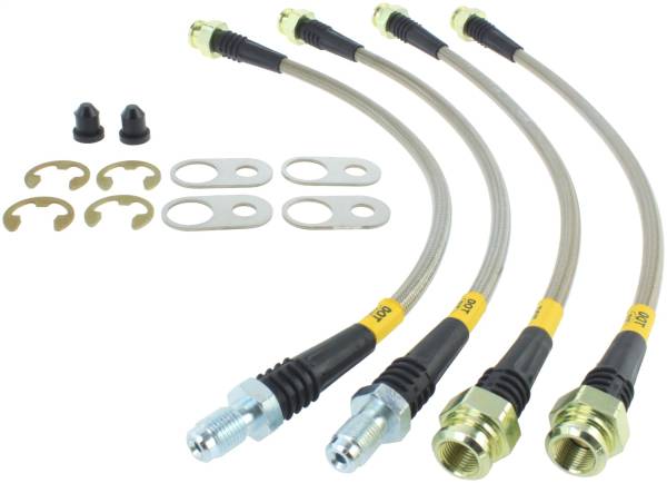 Stoptech - StopTech 08-10 Mitsubishi Lancer Ralliart Stainless Steel Rear Brake Lines - 950.46509