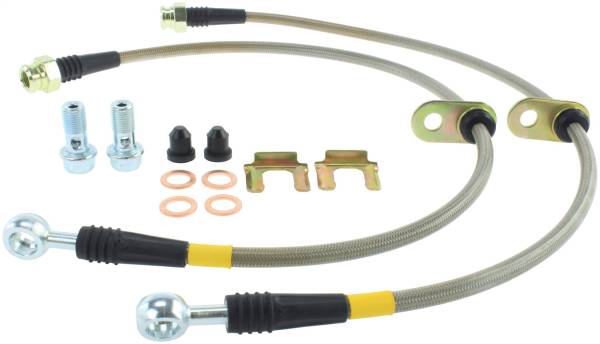 Stoptech - StopTech 08-09 WRX & STi Stainless Steel Front Brake Lines - 950.47006