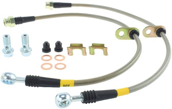 Stoptech - StopTech 08-09 Subaru STi / 13 Subaru BRZ / 13 Scion FR-S Stainless Steel Rear Brake Lines - 950.47508
