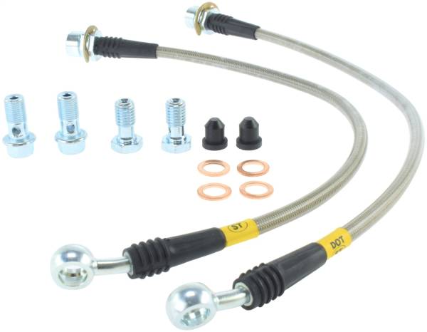 Stoptech - StopTech 94-02 Ford Mustang (Exc Cobra) / 03-04 Mustang Base & GT Stainless Steel Front Brake Lines - 950.61001
