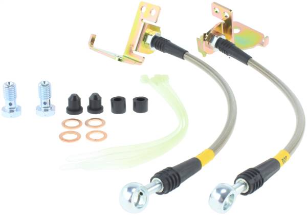 Stoptech - StopTech 05-08 Mustang V6 w/ABS / Mustang GT V8 / 07-09 GT500 Stainless Steel Rear Brake Lines - 950.61501