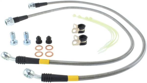 Stoptech - StopTech 02-05 Avalanche / 99-05 Silverado 1500 2WD/4WD Stainless Steel Front Brake Lines - 950.66001