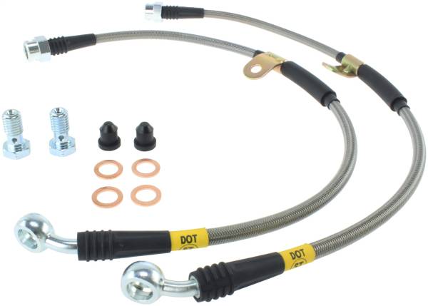 Stoptech - StopTech 07-08 Cadillac Escalade Stainless Steel Front Brake Lines - 950.66002