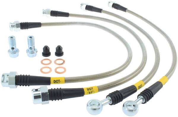 Stoptech - StopTech 08-17 Chevrolet Silverado 1500 Stainless Steel Rear Brake Lines - 950.66504