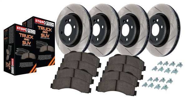 Stoptech - StopTech Truck Axle Pack Slotted 4 Wheel Brake Kit 967.44091