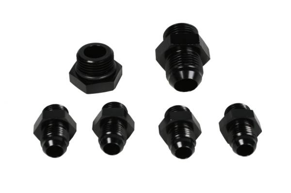 Aeromotive - Aeromotive A4 Regulator Fitting Kit (for two (2) carbs) (4) AN-06/(1) AN-10/(1) AN-10 Plug) - 15202
