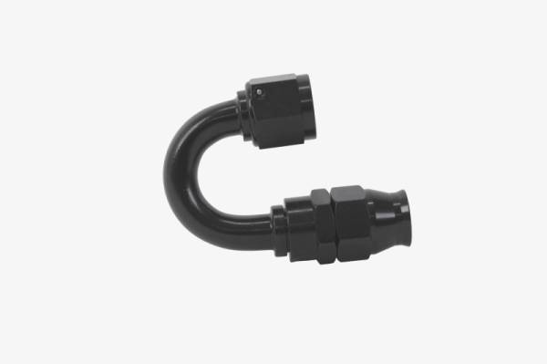 Aeromotive - Aeromotive PTFE Hose End - AN-08 - 180 Deg - Black Anodized - 15363