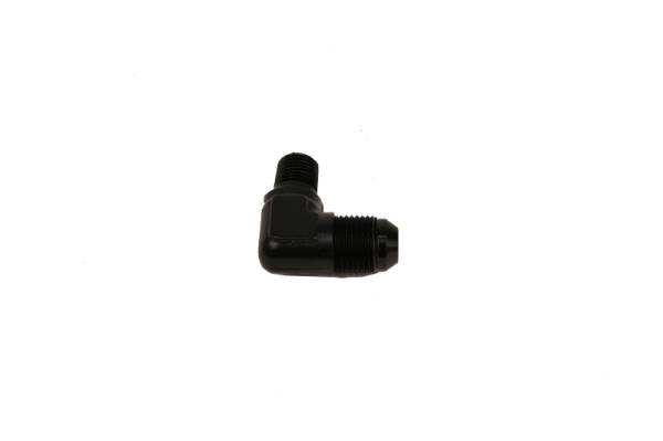 Aeromotive - Aeromotive Fitting Elbow 1/4in-MNPT to AN-08 90-Deg Black - 15667